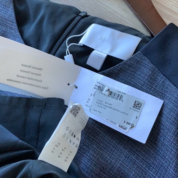 Hugo boss made in Portugal size 8 textured short sleeve crew neck sheath dress - Picture 15 of 17